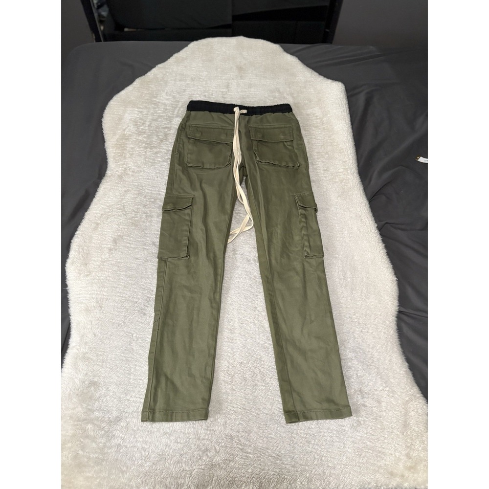 MNML Drawstring Cargo Jogger‎ Pants Men's XS Green Cotton